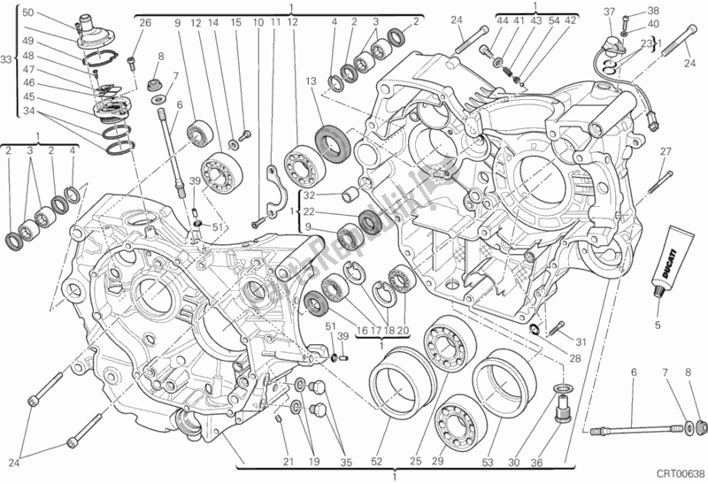 Tutte le parti per il Carter del Ducati Monster 696 ABS USA 2013